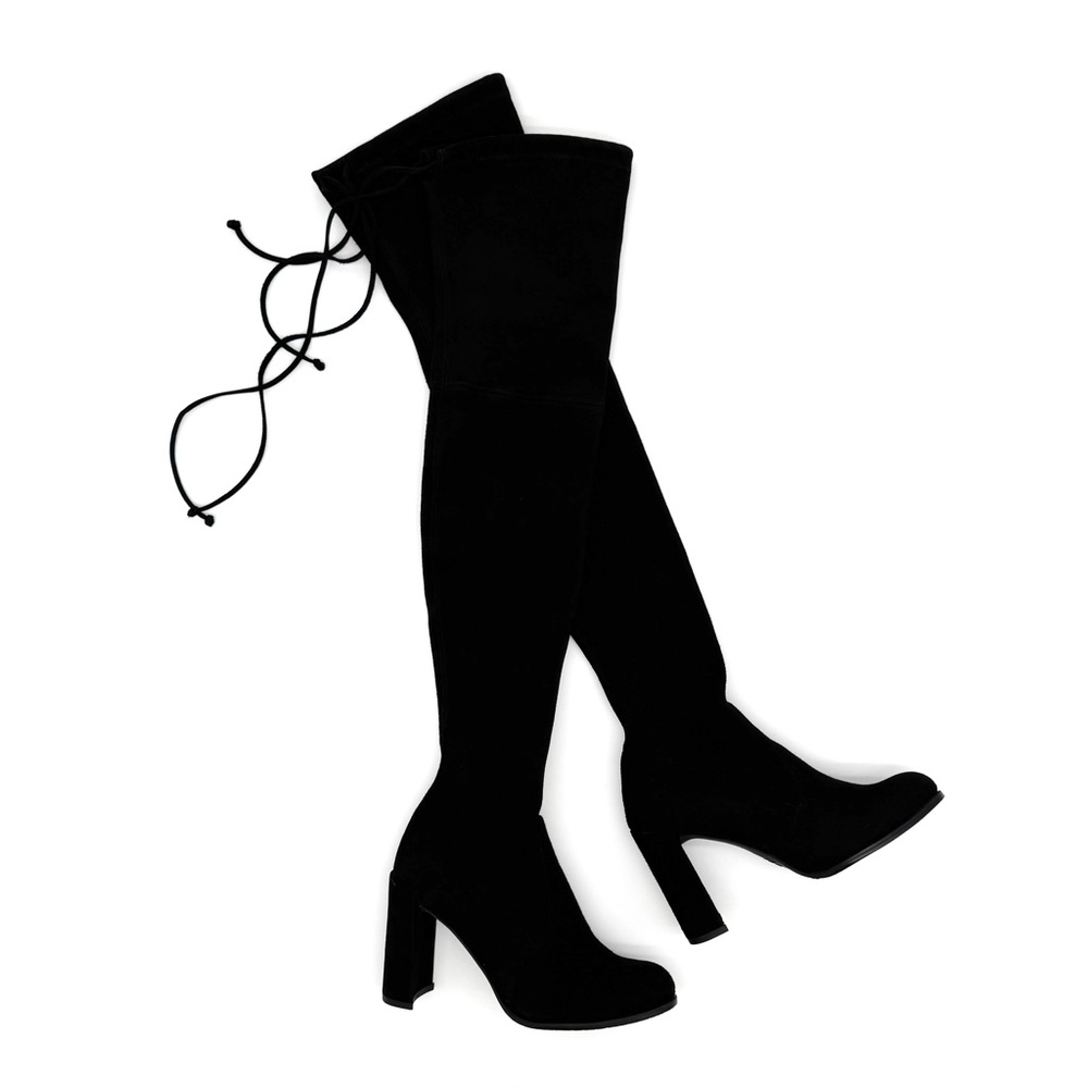 ♥️ Stuart Weitzman Black High-Heeled Over the Knee Boots